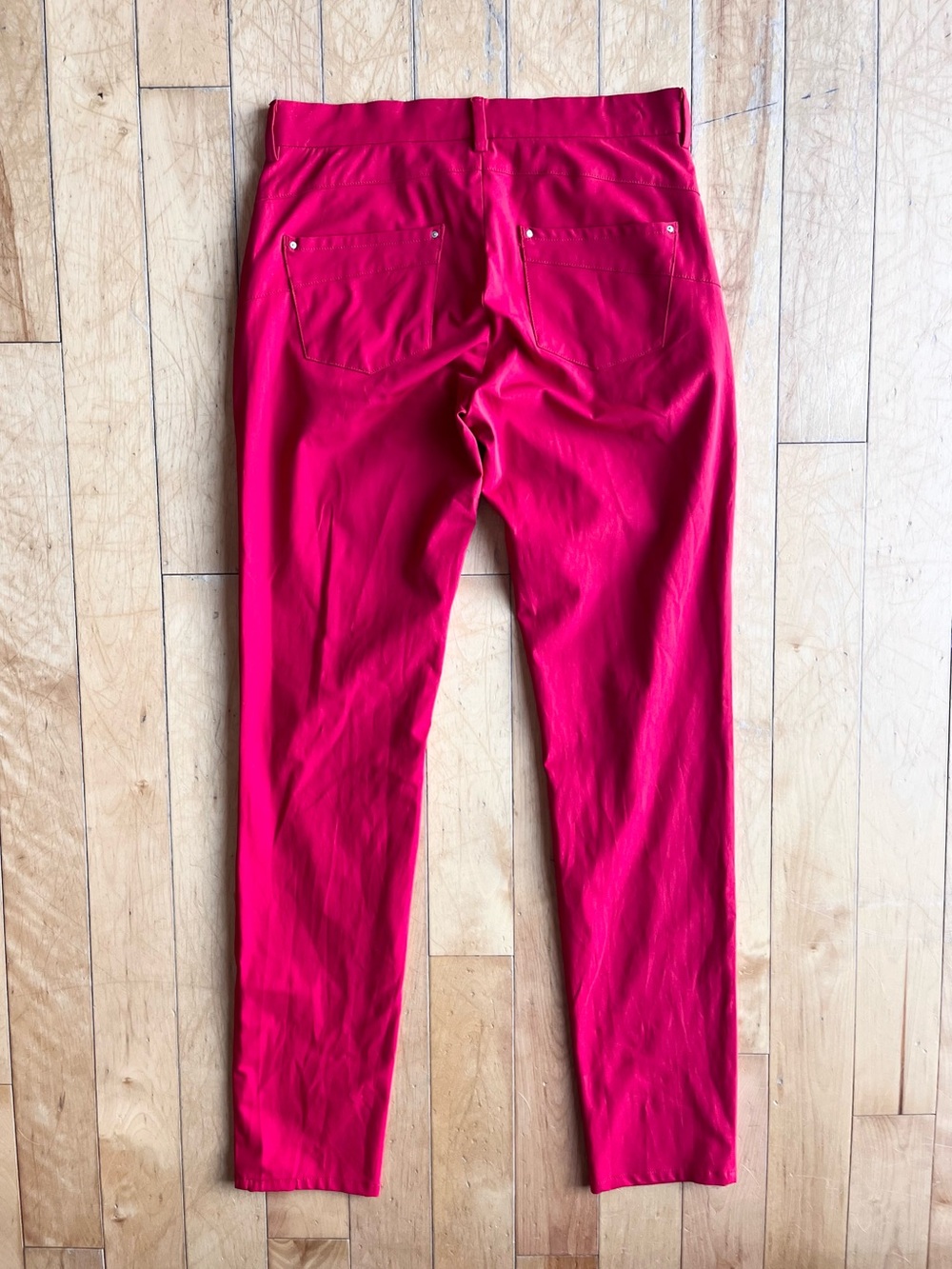 Raffaello Rossi Minimalist Red Slim-fit Pants Trousers Size 36 - Picture 7 of 11